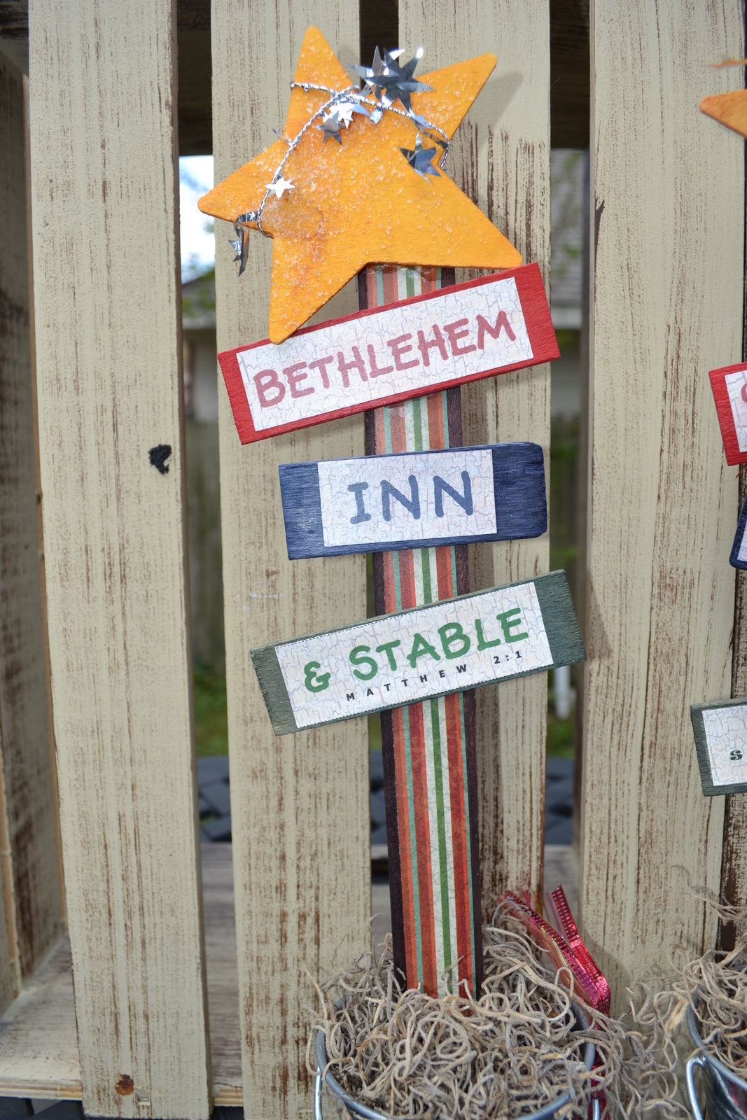 AGD CHRISTmas Decor - Prim It's A Boy Nativity - PSP #5 3pc. Set