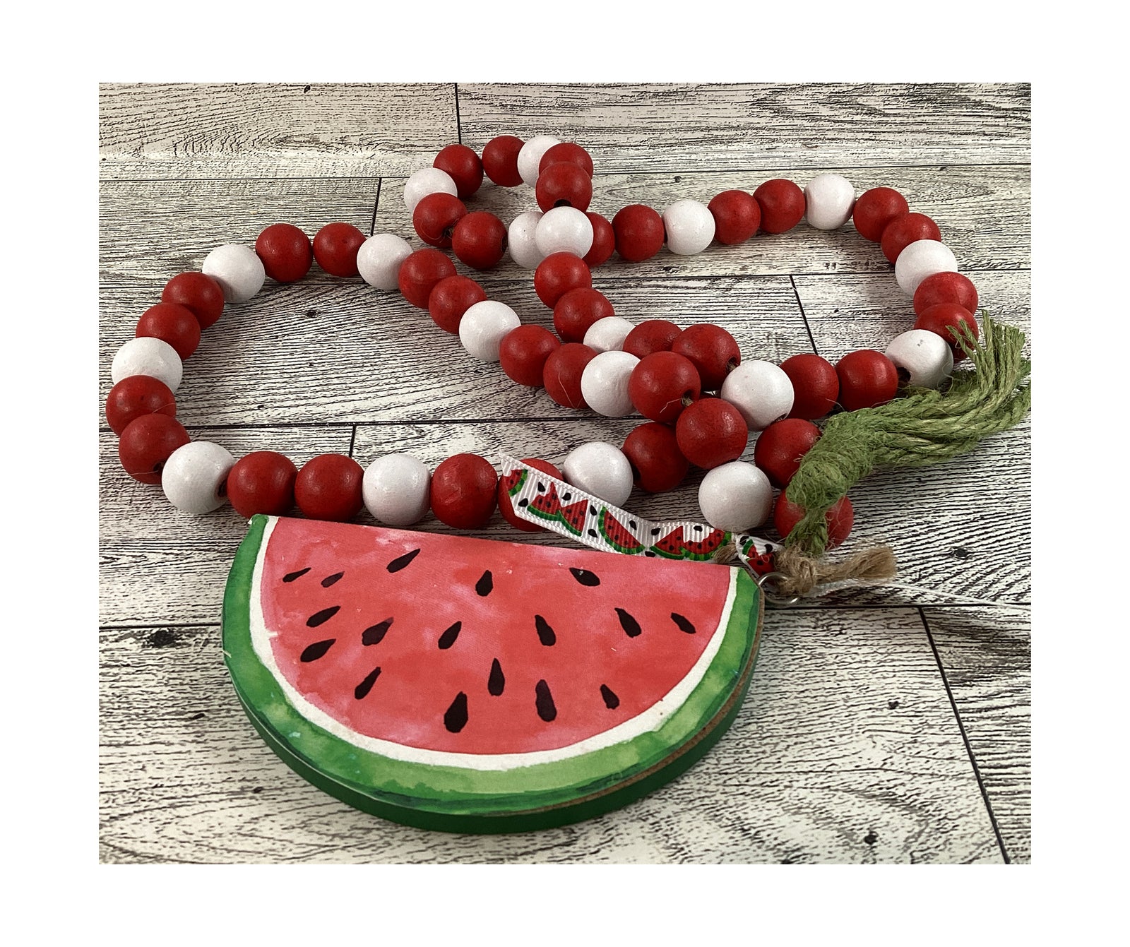 AGD Summer Decor - Watermelon Theme Tier Tray Decor 8pc Set