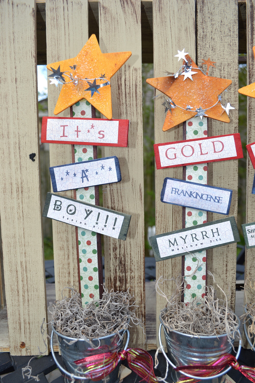 AGD CHRISTmas Decor - Prim Bethlehem Stable - PSP #8 4pc Set