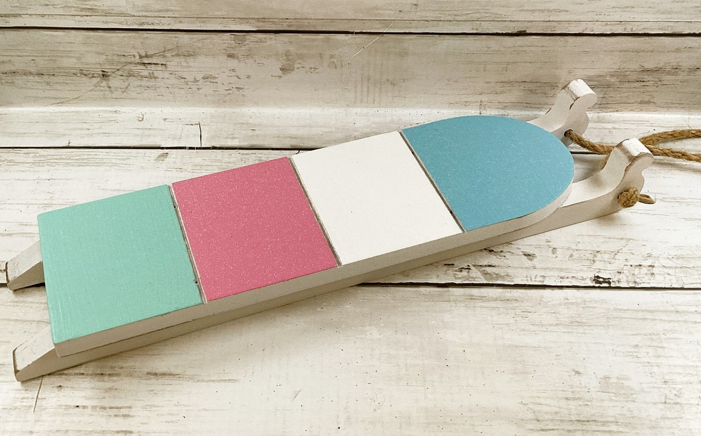 AGD Christmas Decor - Pastel Mid Century Sled Reindeer Tier Tray 4pc Set