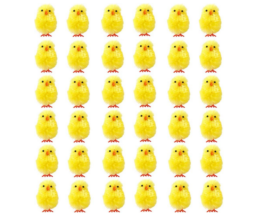 Darice Easter Craft Parts - Small Chenille Yellow Baby Chicks 1.25" 6ct.