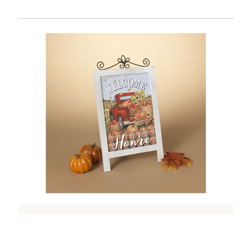 Gerson Fall Decor - Welcome Farm Truck Table-top Easel Sign 18-inch
