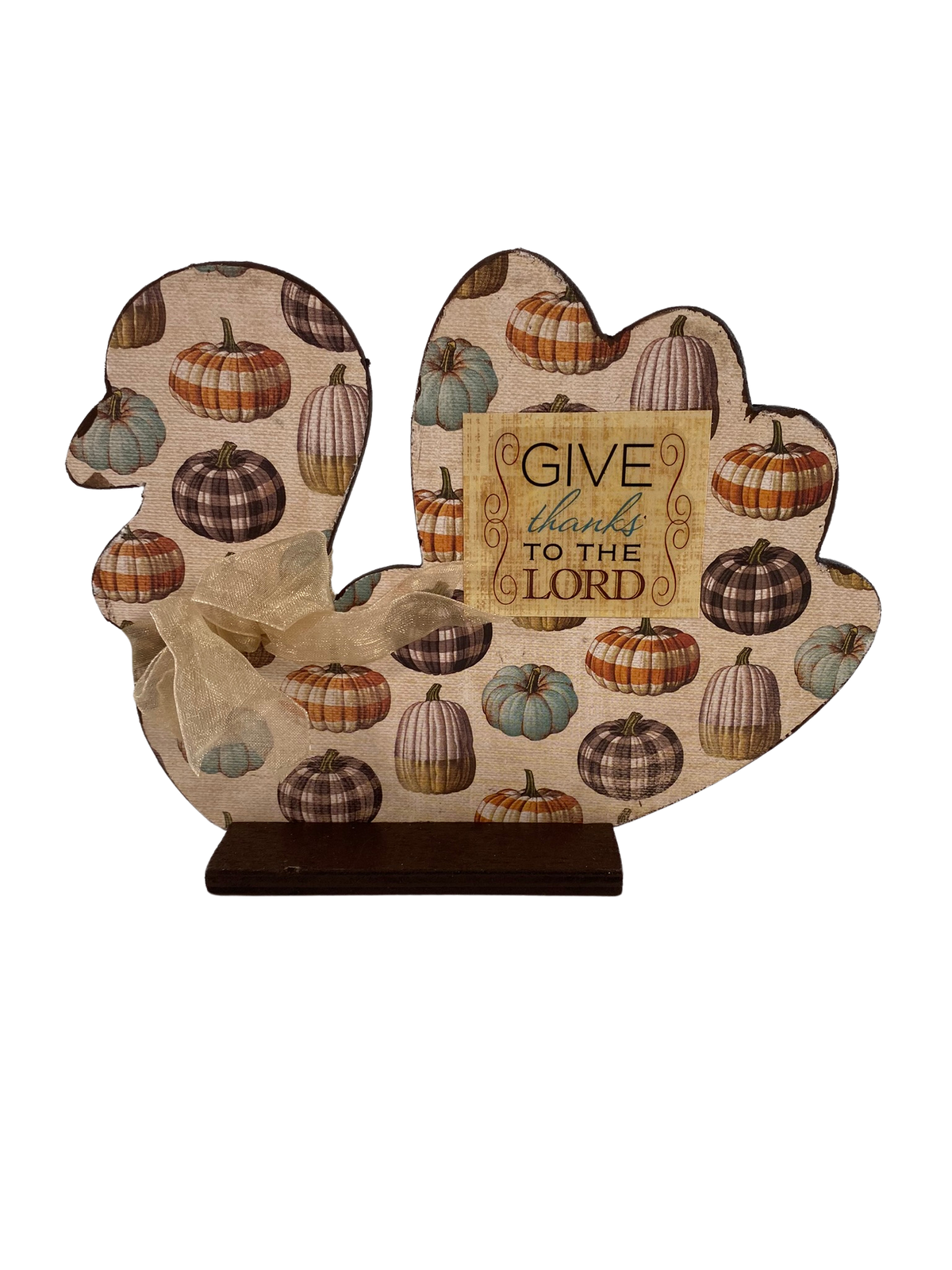 AGD Give Thanks God Things Possible Turkey Candy Corn 2pc Set