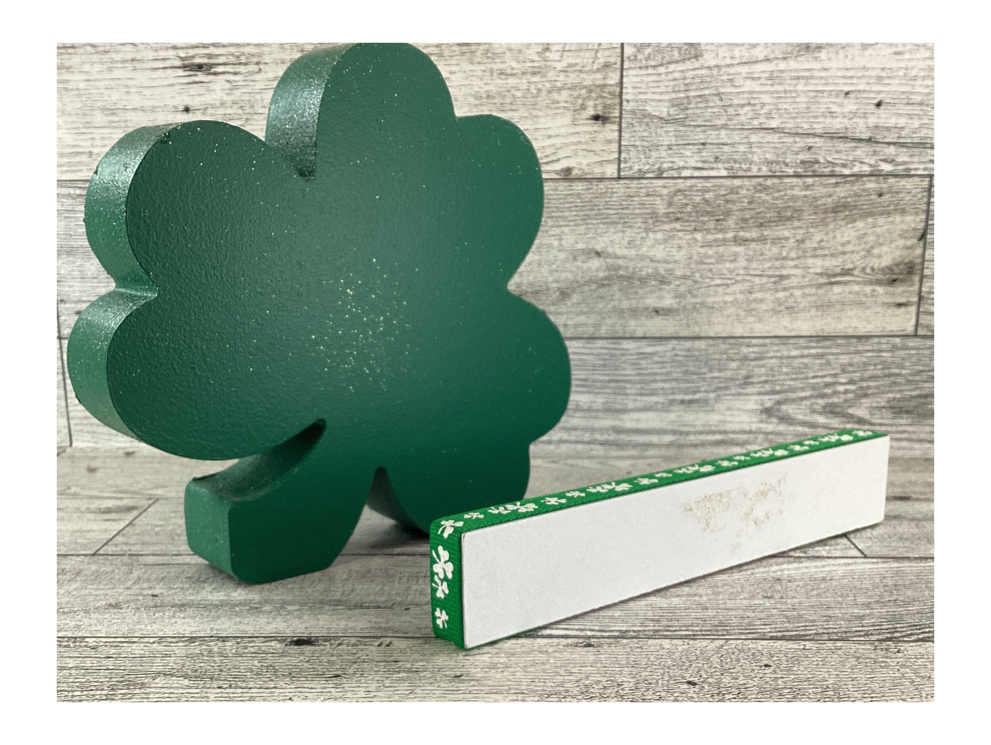 AGD St Patrick's Decor - Not Lucky Blessed Chunky Shamrock & Sign 2pc.