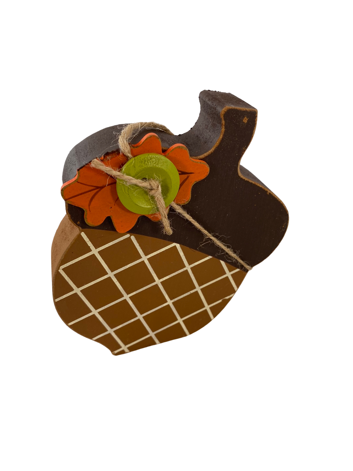 AGD Fall Decor - Chunky Acorn and Family Nuts Block Sign 2pc Set