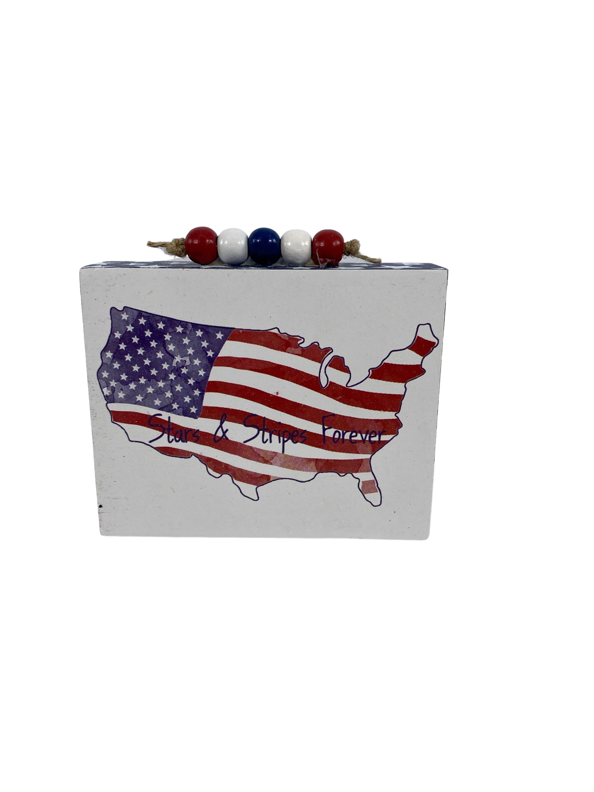 AGD Patriotic Decor - Gnomes Stars & Stripes Box Sign 3pc Set