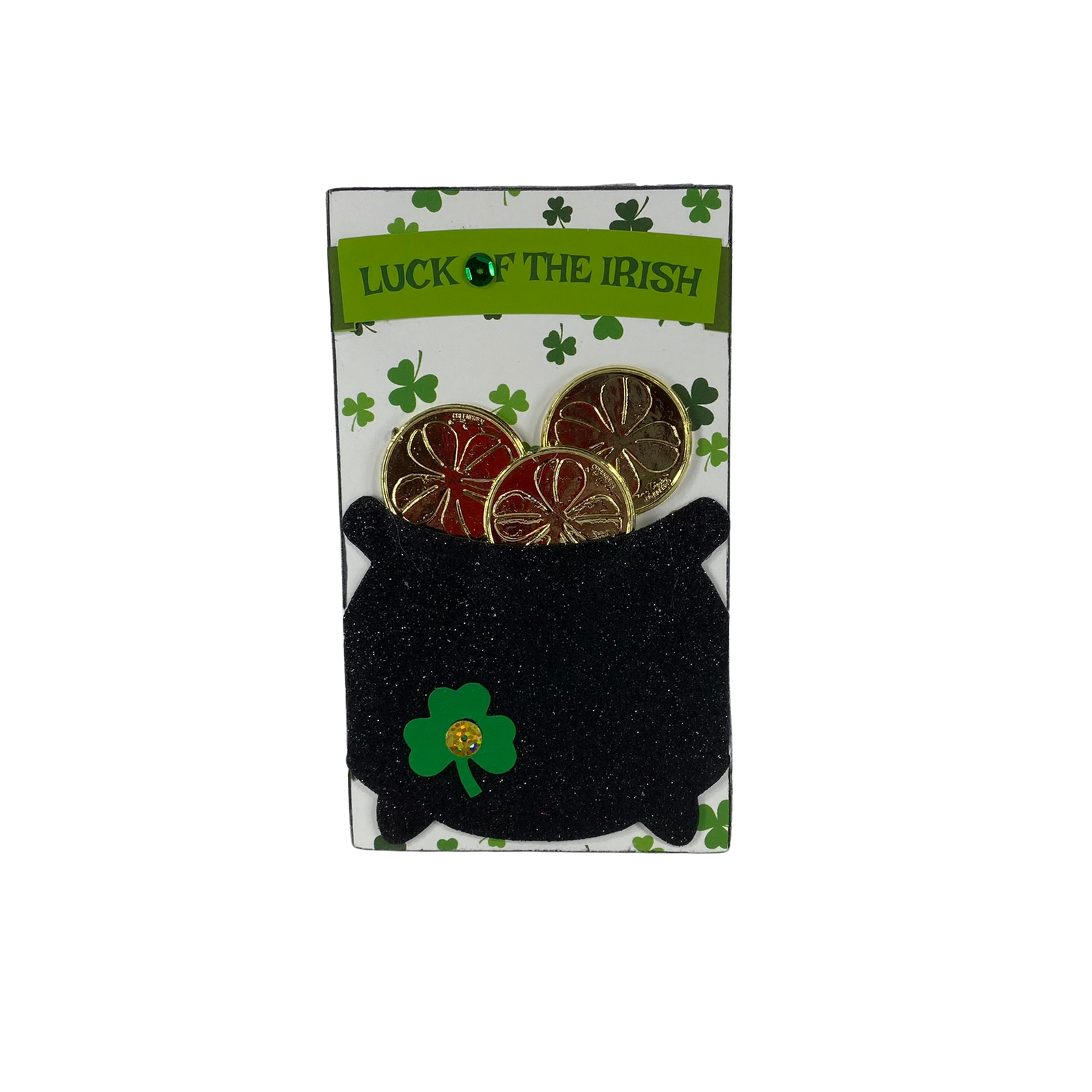 AGD St Patricks Decor - Luck of Irish Pot of Gold Box Sign