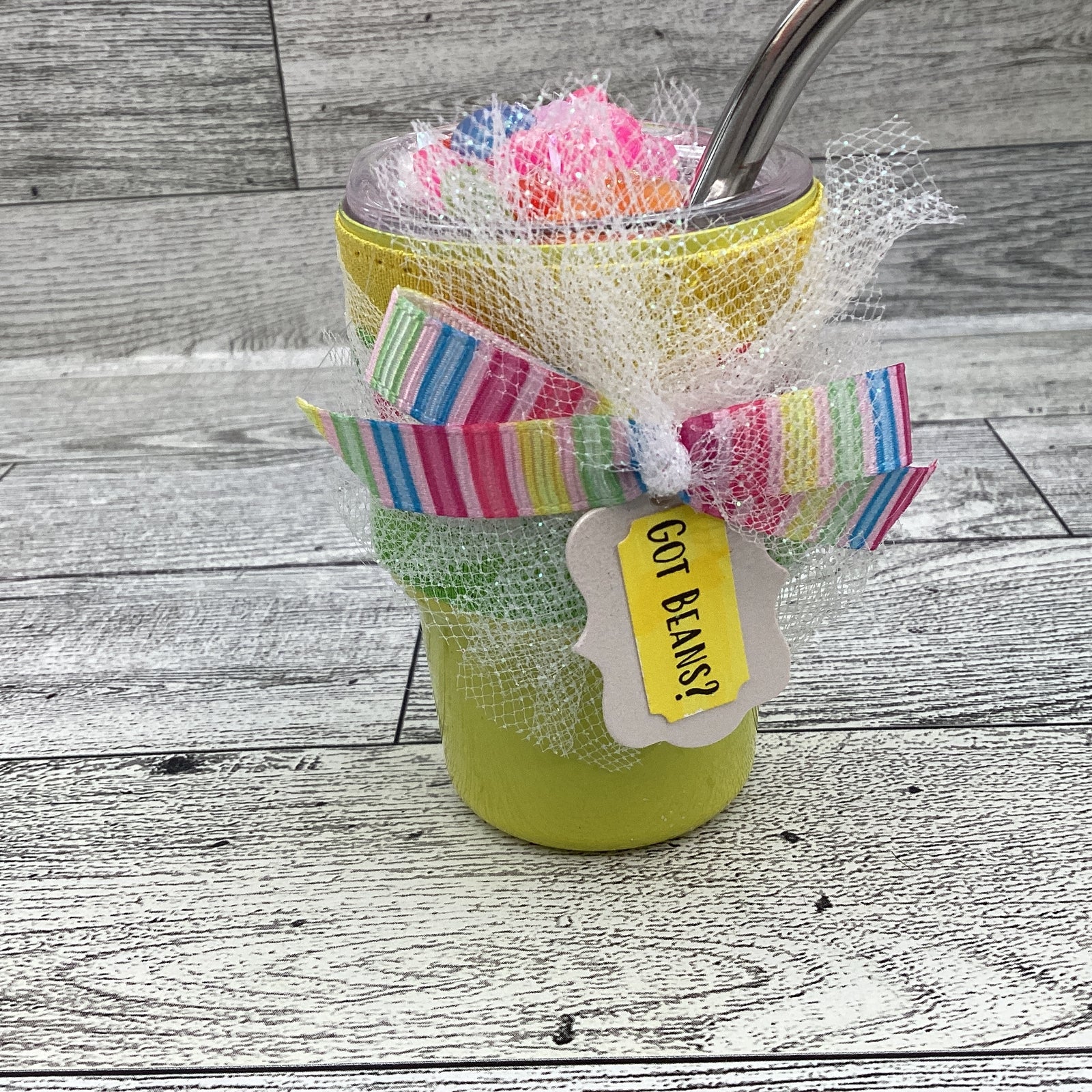 Spring Easter Decor Mini Shot Tumblers, Mini Stanley, Jelly Beans, Tier Tray