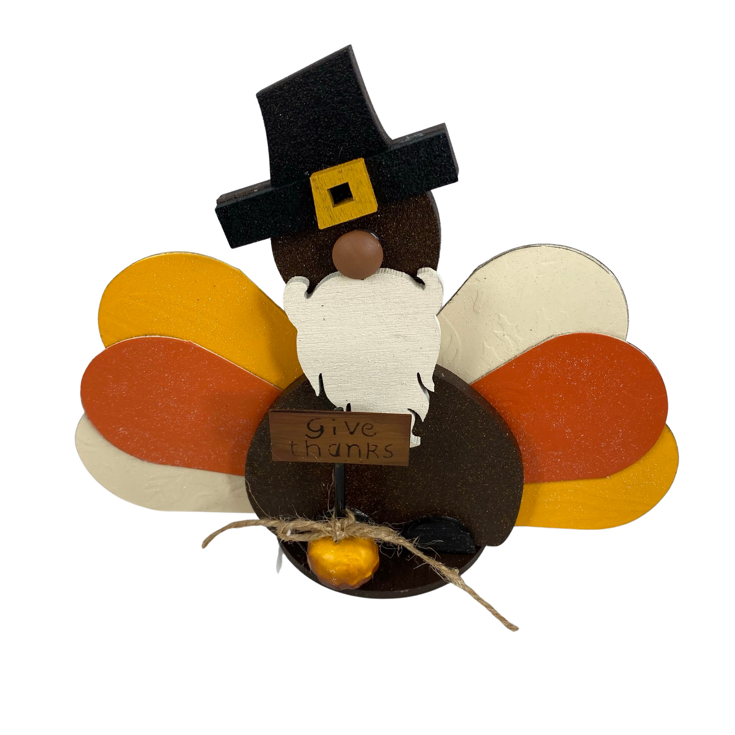 AGD Fall Decor - Give Thanks Turkey Gnome Sitter