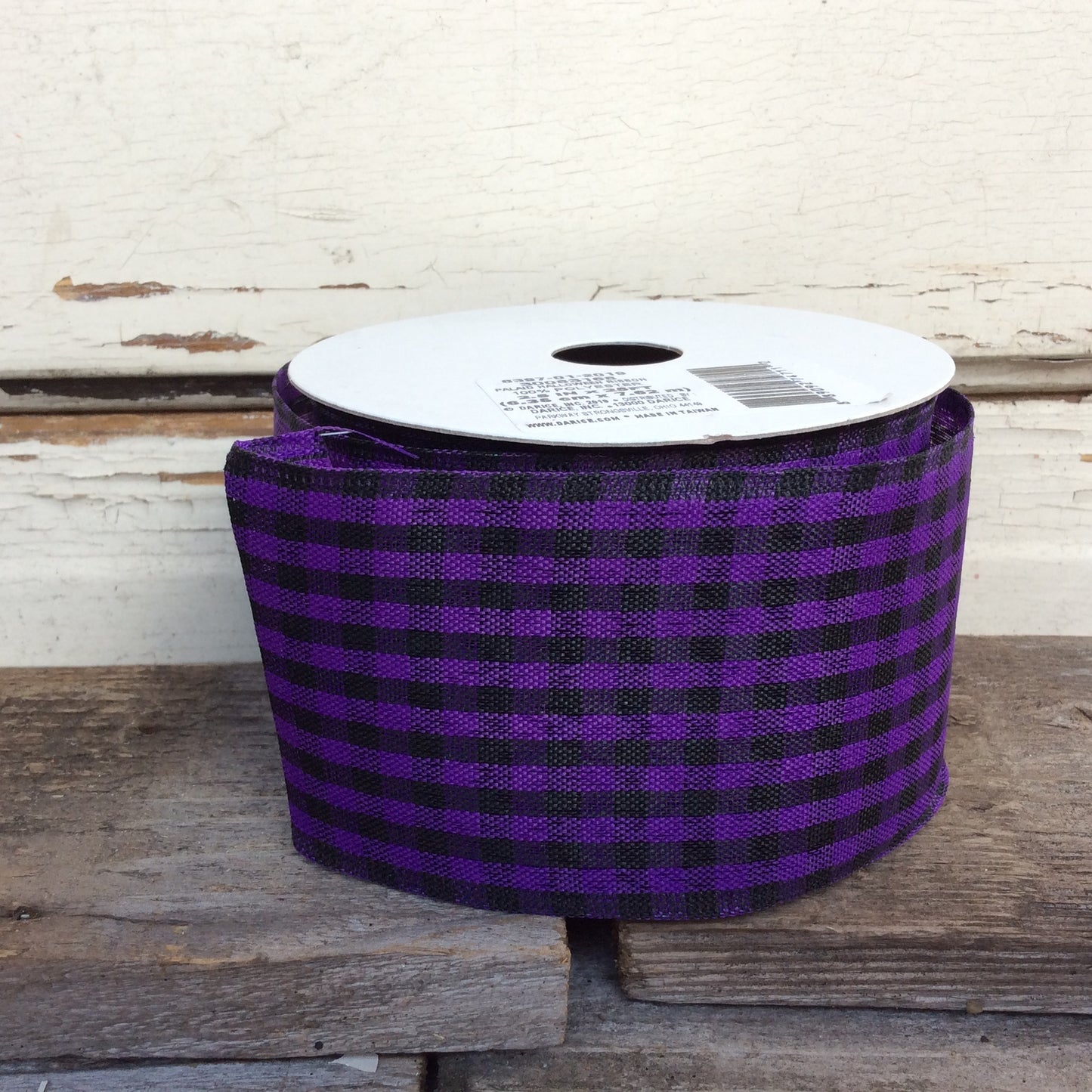 Darice Craft Supply Plaid Halloween Fabric Wreath Ribbon 25ft x 2.5inch