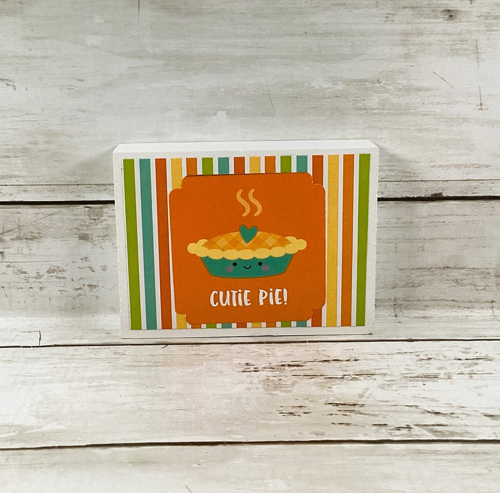AGD Fall Decor - Small Cutie Pumpkin Pie Time Tier Tray Sign