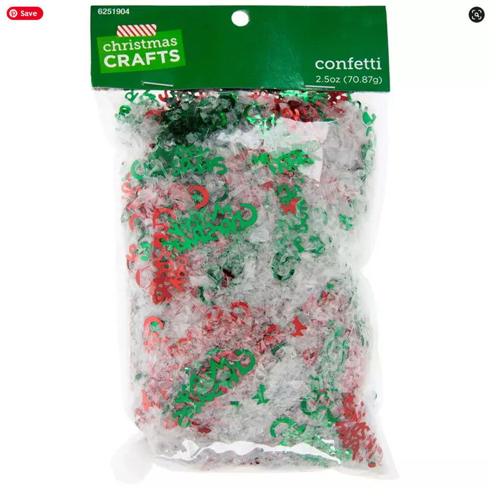 HL Christmas Craft Supply  - Red Green White Snow Globe Confetti