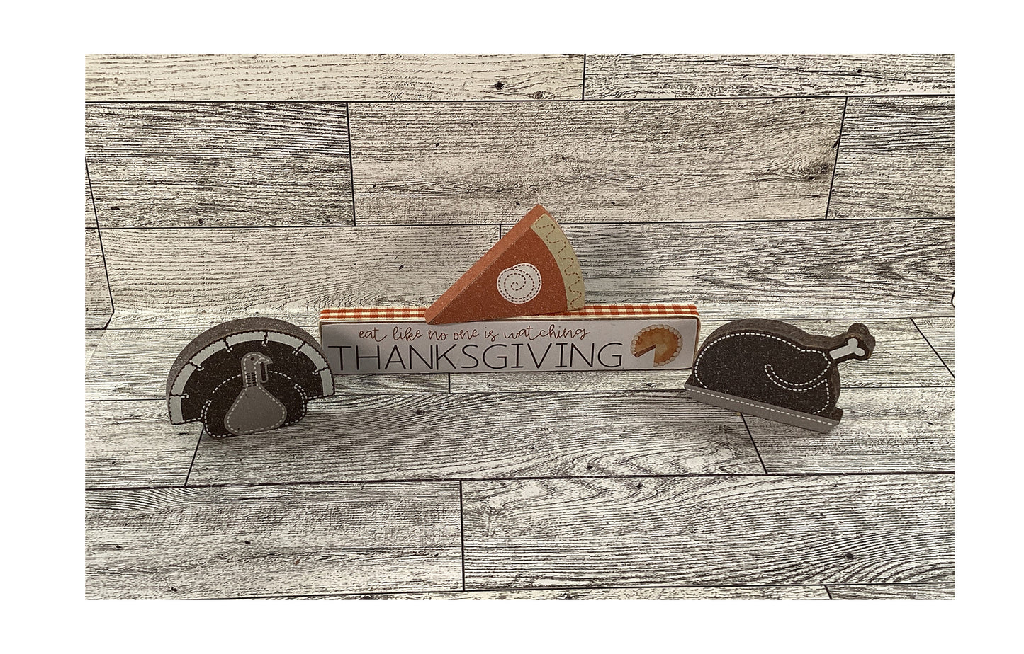 AGD Fall Decor - Pumpkin Pie Thanksgiving Turkey Tier Tray Sign 4pc