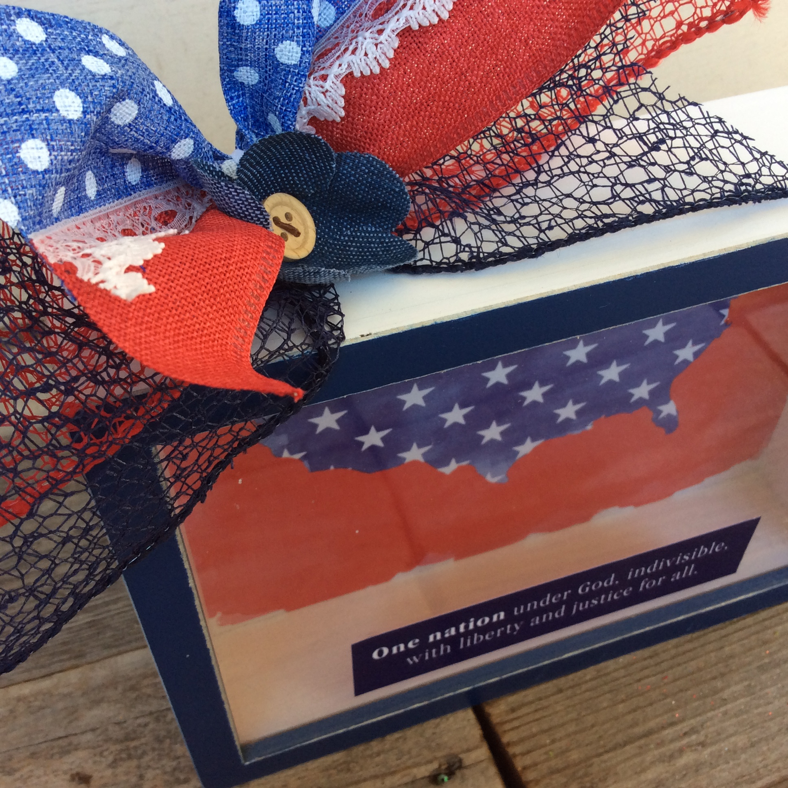 AGD Patriotic Decor - One Nation Under God Shadow Box Sign