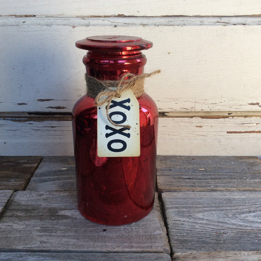 AGD Valentines Decor  – Lighted XOXO Red Mercury Glass Display