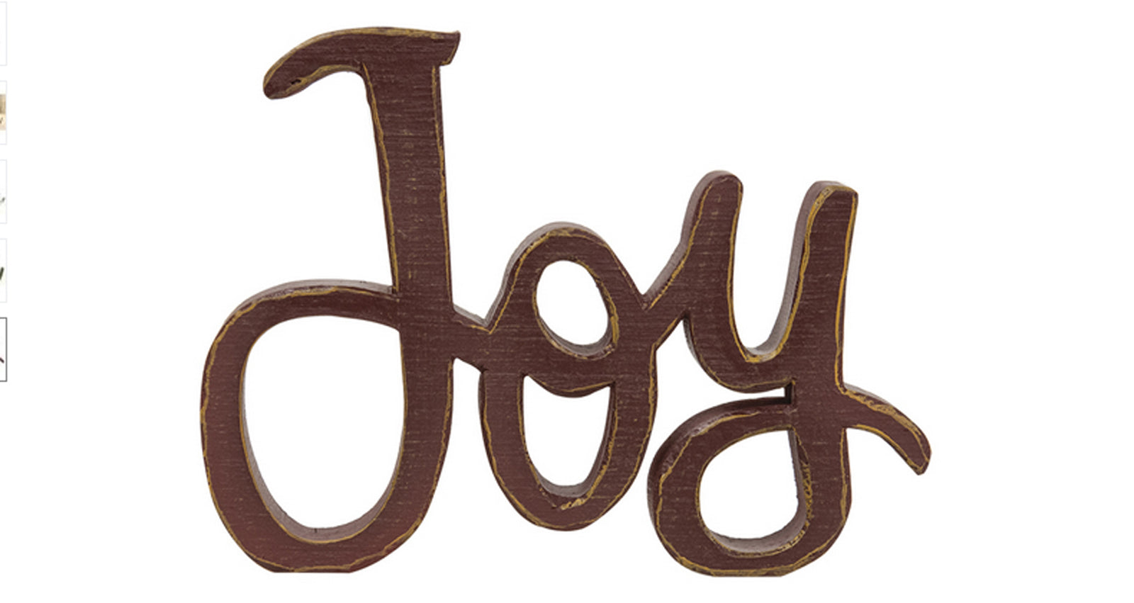 CWI Christmas Decor - Peace Joy Noel Resin Word Tabletop Sitters 3pc