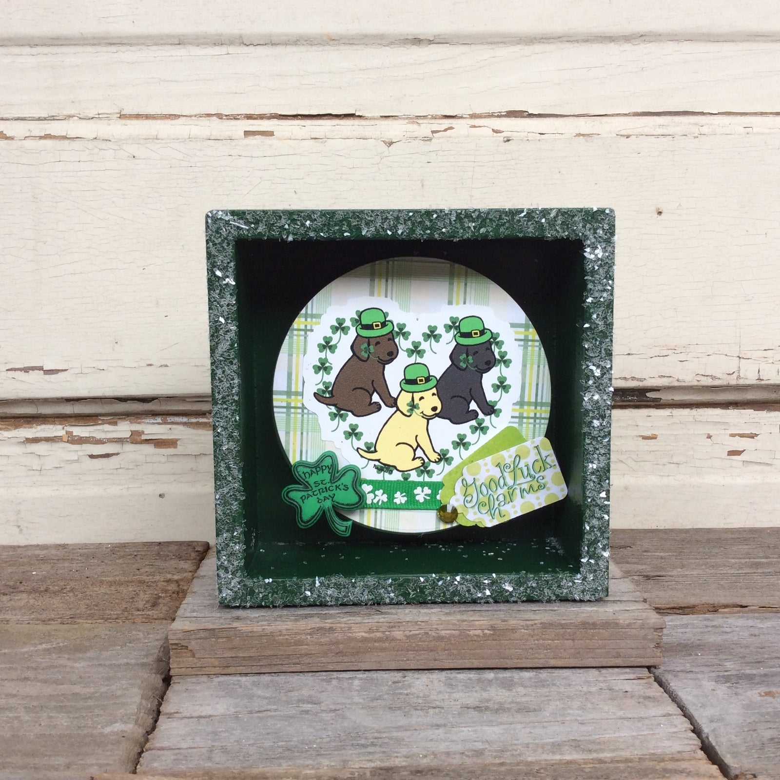 AGD St Patrick's Decor -  Good Lucky Charms Puppy Dog Sign