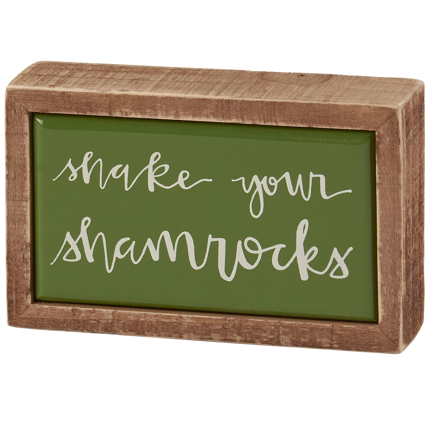 PBK St Patricks Day Decor - Shake Your Shamrock Mini Tier Tray Box Sign