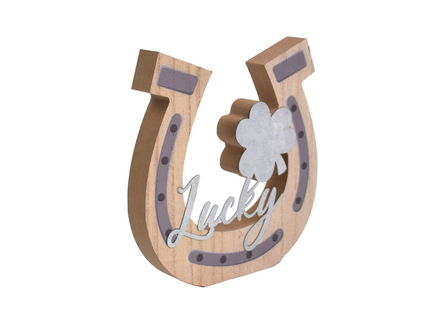 DT Saint Patrick's Supply - MDF Wood Welcome Lucky Horseshoe 2pc Set