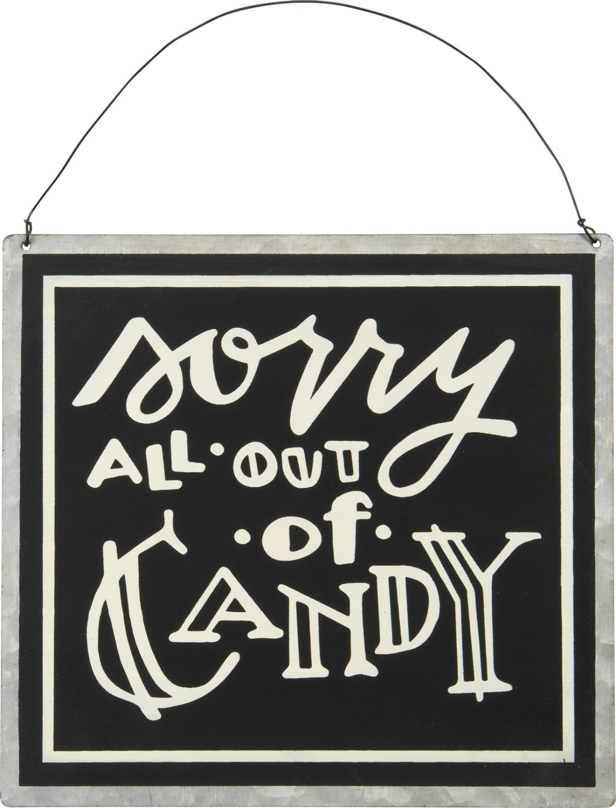 PBK Halloween Decor - Out of Candy Door Tin Sign #25369
