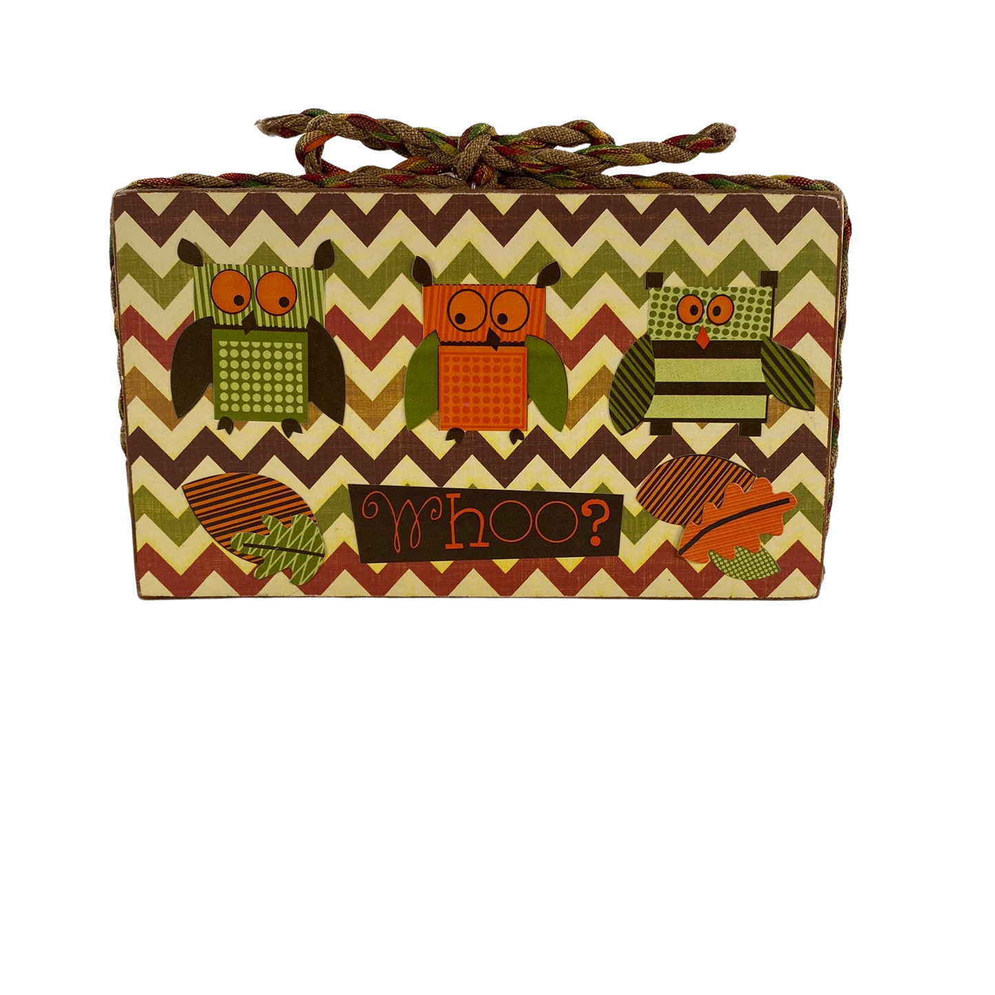 AGD Fall Halloween Decor - Whoo Whoo Owl Reversible Block Sign