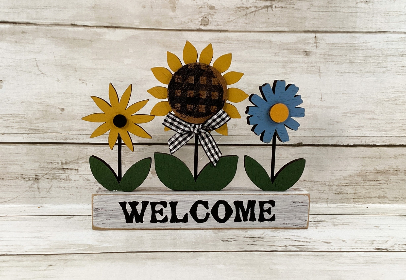 AGD Fall Decor - Farmhouse Welcome Sunflower Crow Blue Bird 3pc
