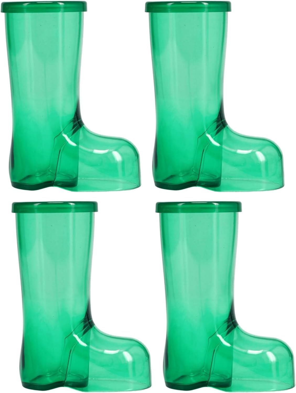 DT Saint Patrick's Supply - Green Plastic Leprechaun Boots Shot Glass Container