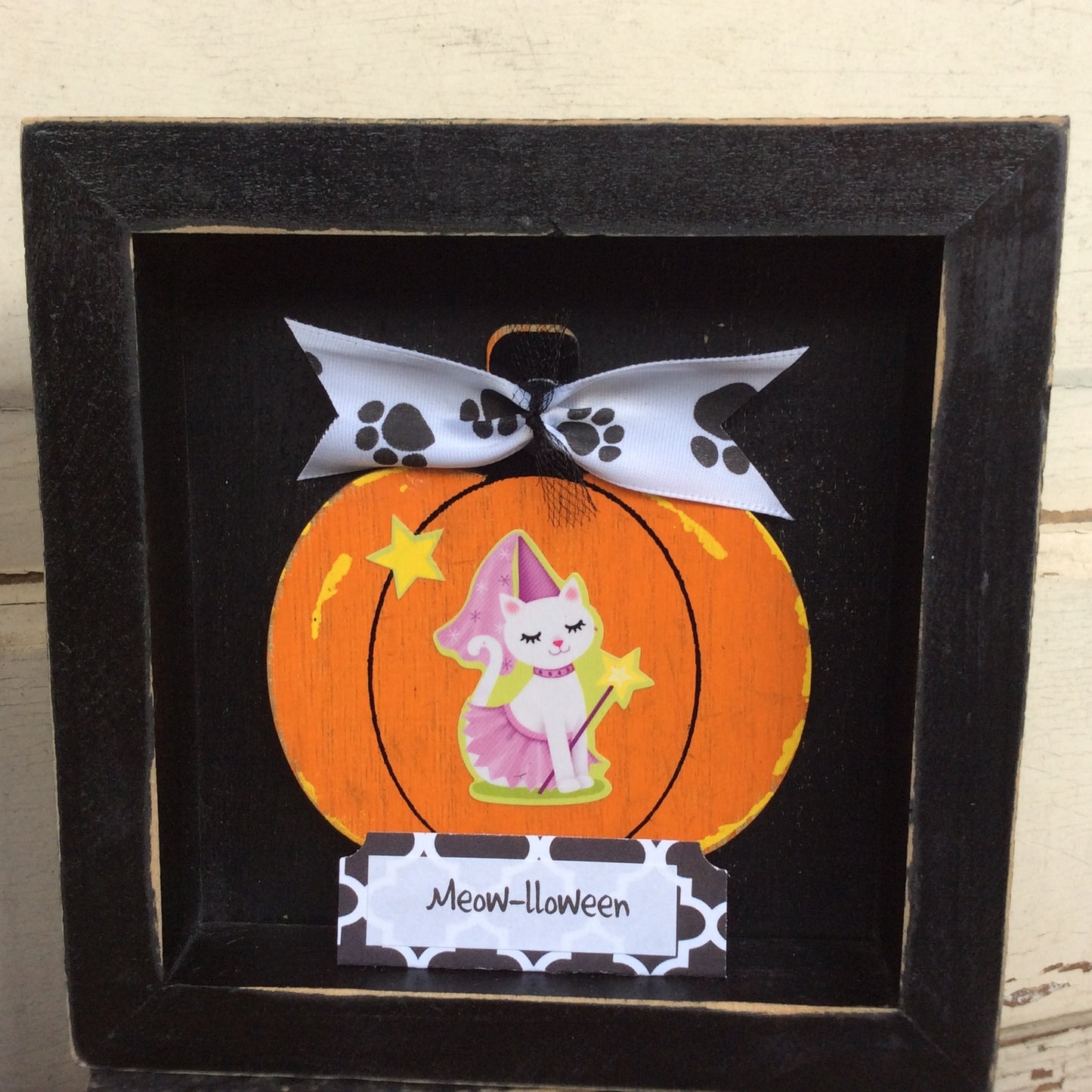 AGD Halloween Decor - Funny Cat Sayings Box Signs 4pc.