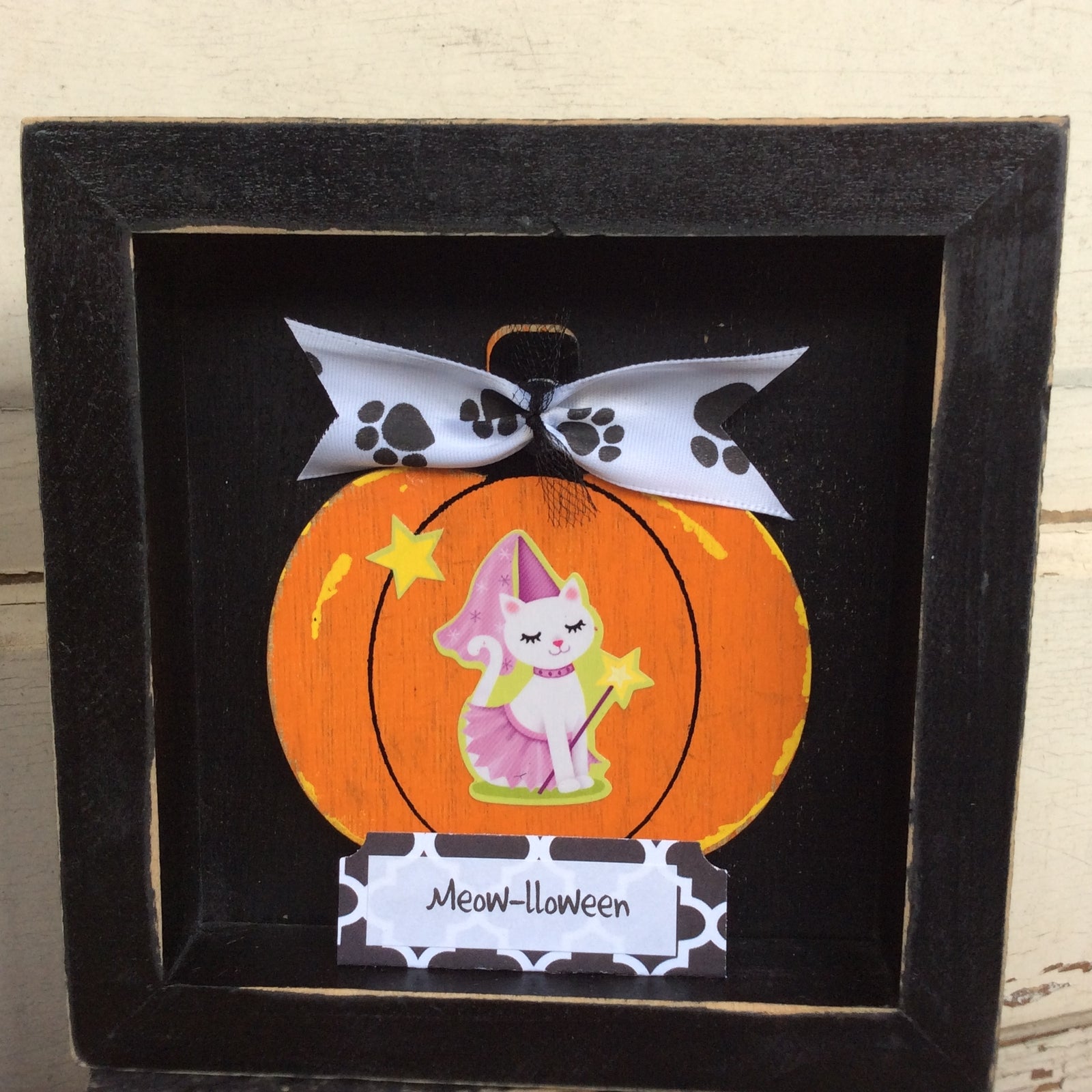 AGD Halloween Decor - Funny Cat Sayings Box Signs 4pc.