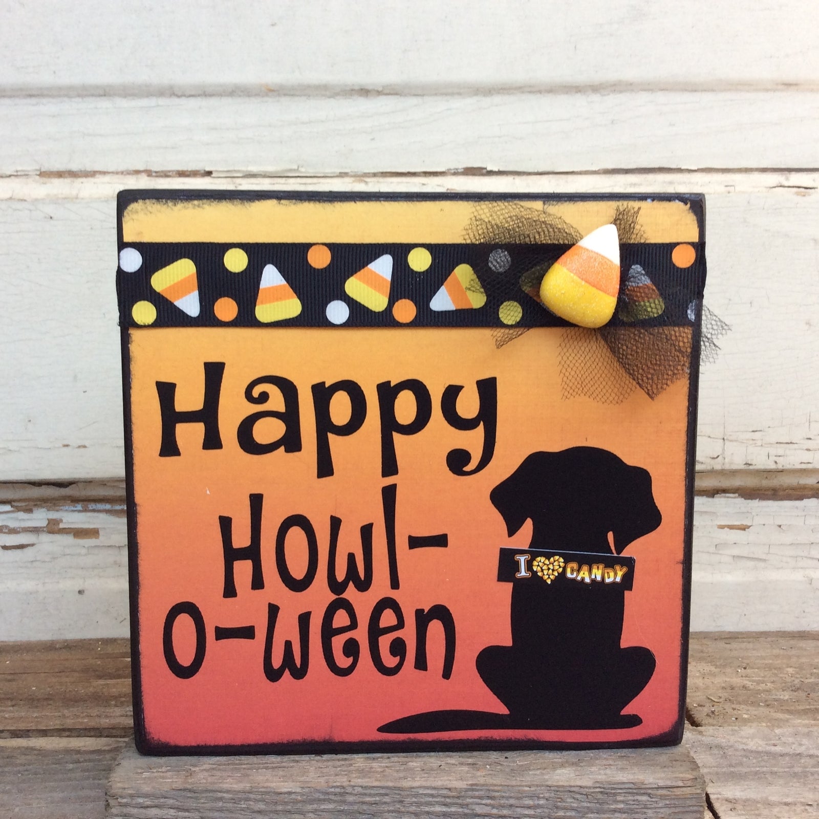 AGD Halloween Decor - Howl O Ween Dog Cat Box Signs 2pc