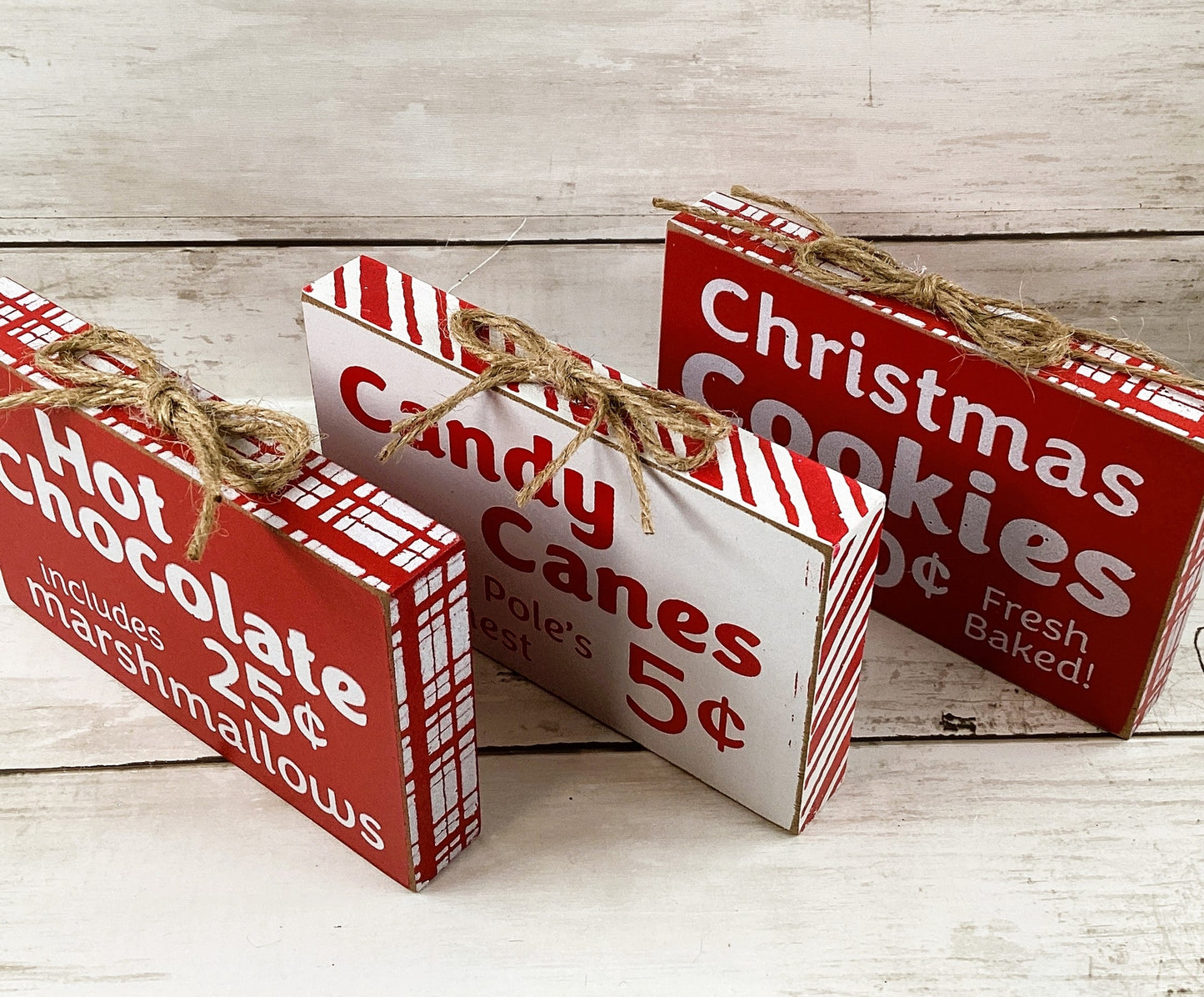 AGD Christmas Decor - Cookie Candy Hot Cocoa Theme Bar Tier Tray 6pc