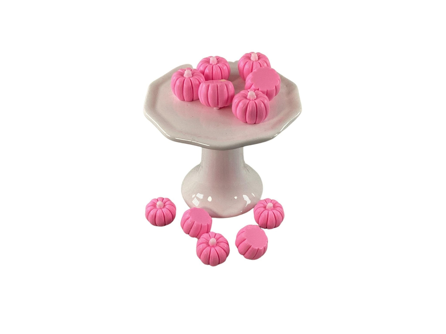 Halloween Craft Supply - Artificial FAKE Resin Pink Glam Pumpkin