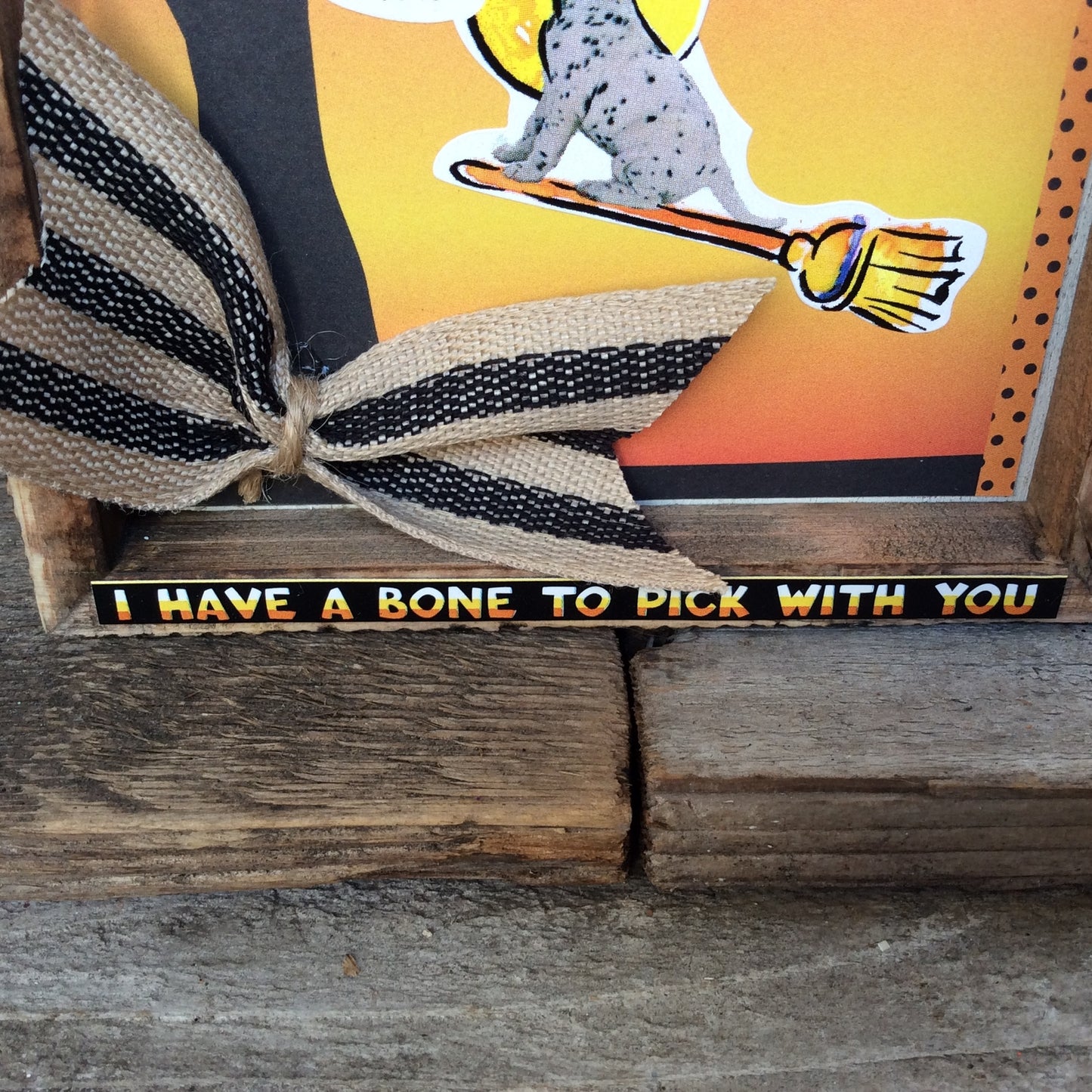 AGD Halloween Decor - Howloween Dog Bone Box Sign