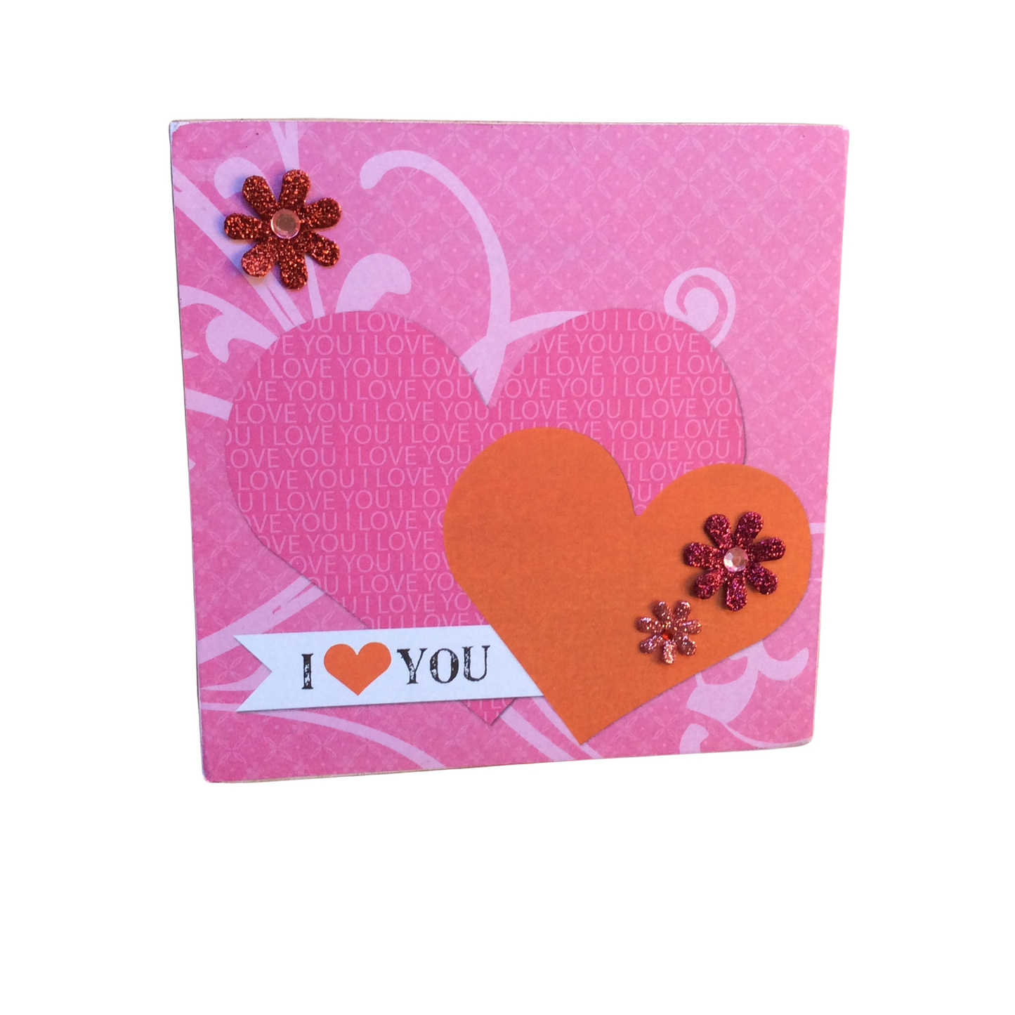 AGD Valentines Decor - I Love You Double Heart Box Sign