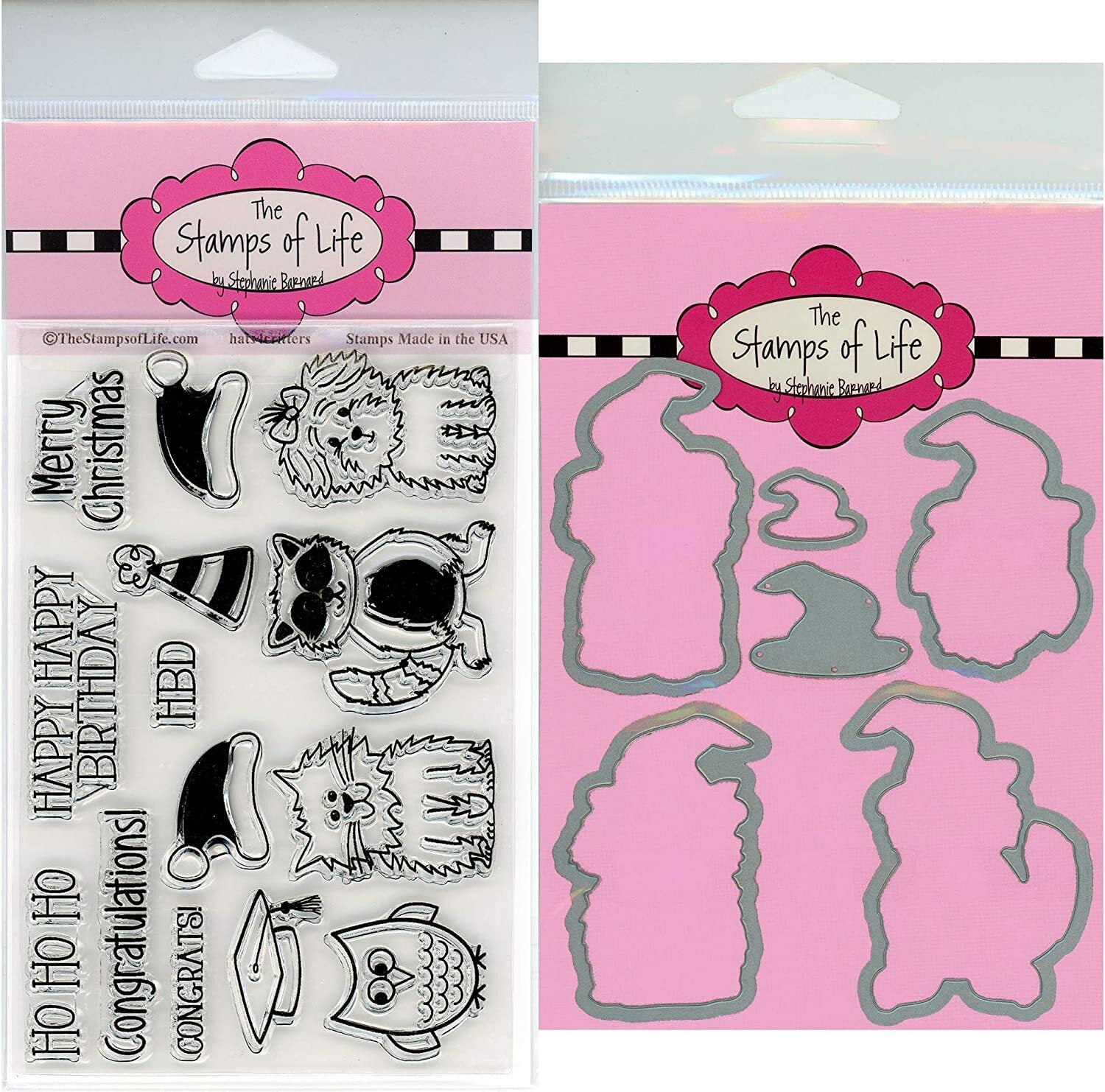 Stamps of Life Stamps & Die Cut Set - Christmas Themed Critters