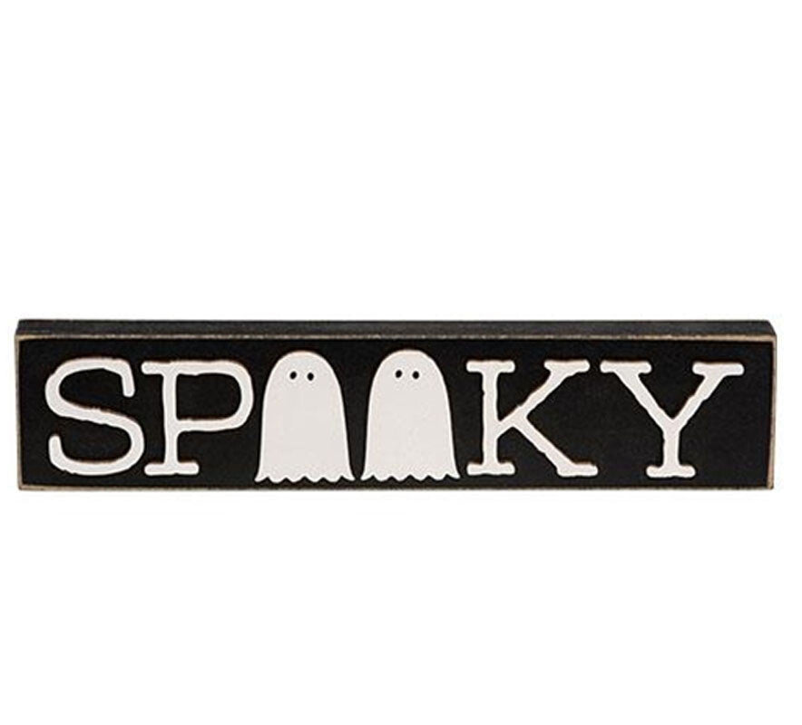 CWI Halloween Decor - Happy Haunting Spooky Ghost Signs 2pc