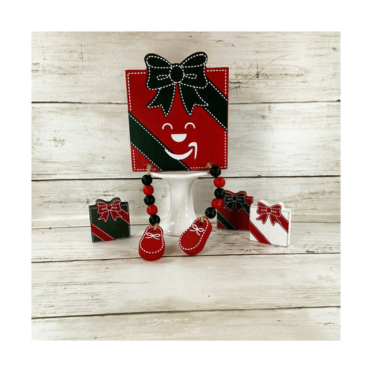 AGD Christmas Decor - AZ Smile Amazing Present Dangling Legs Sitter