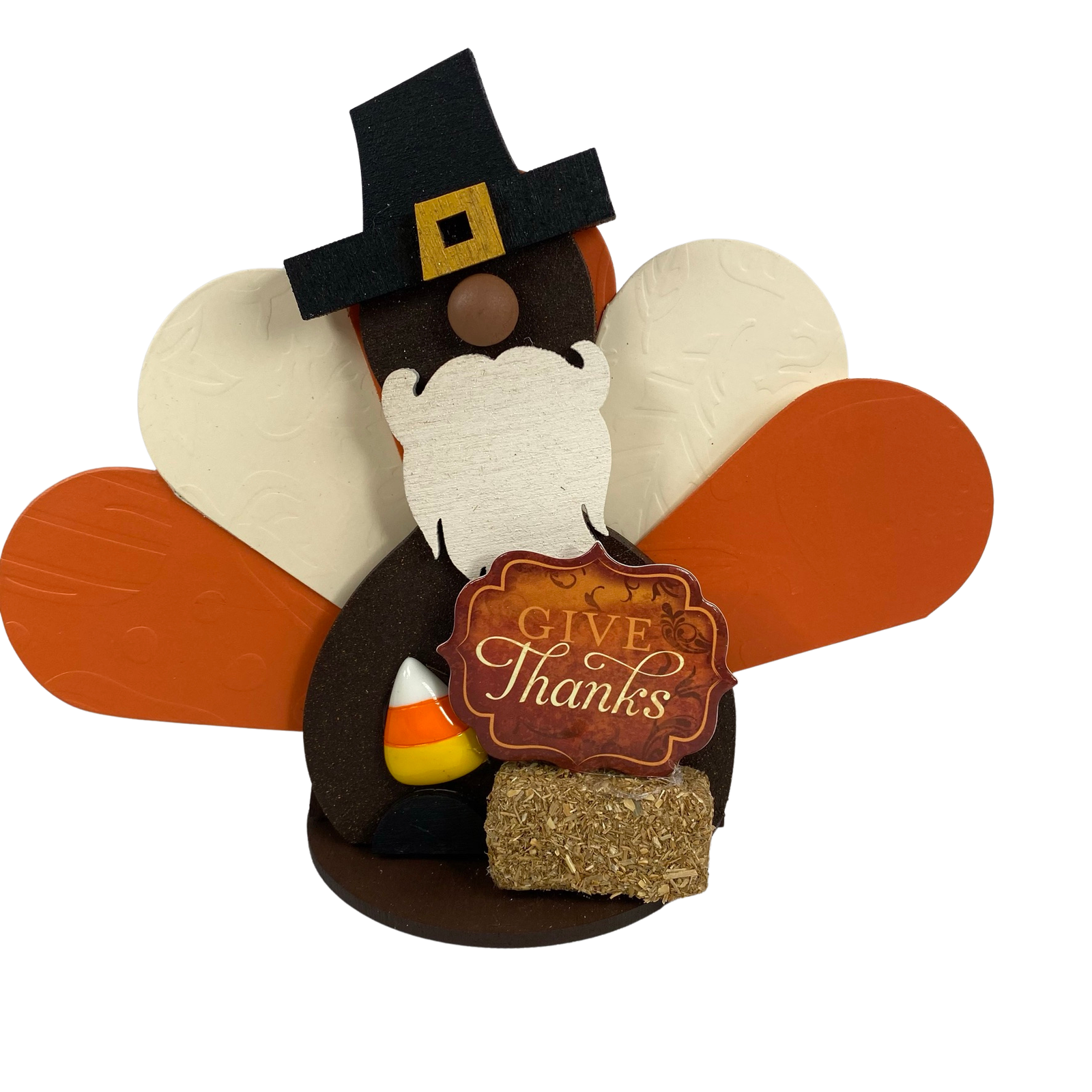 AGD Fall Decor - Give Thanks Turkey Gnome Sitter