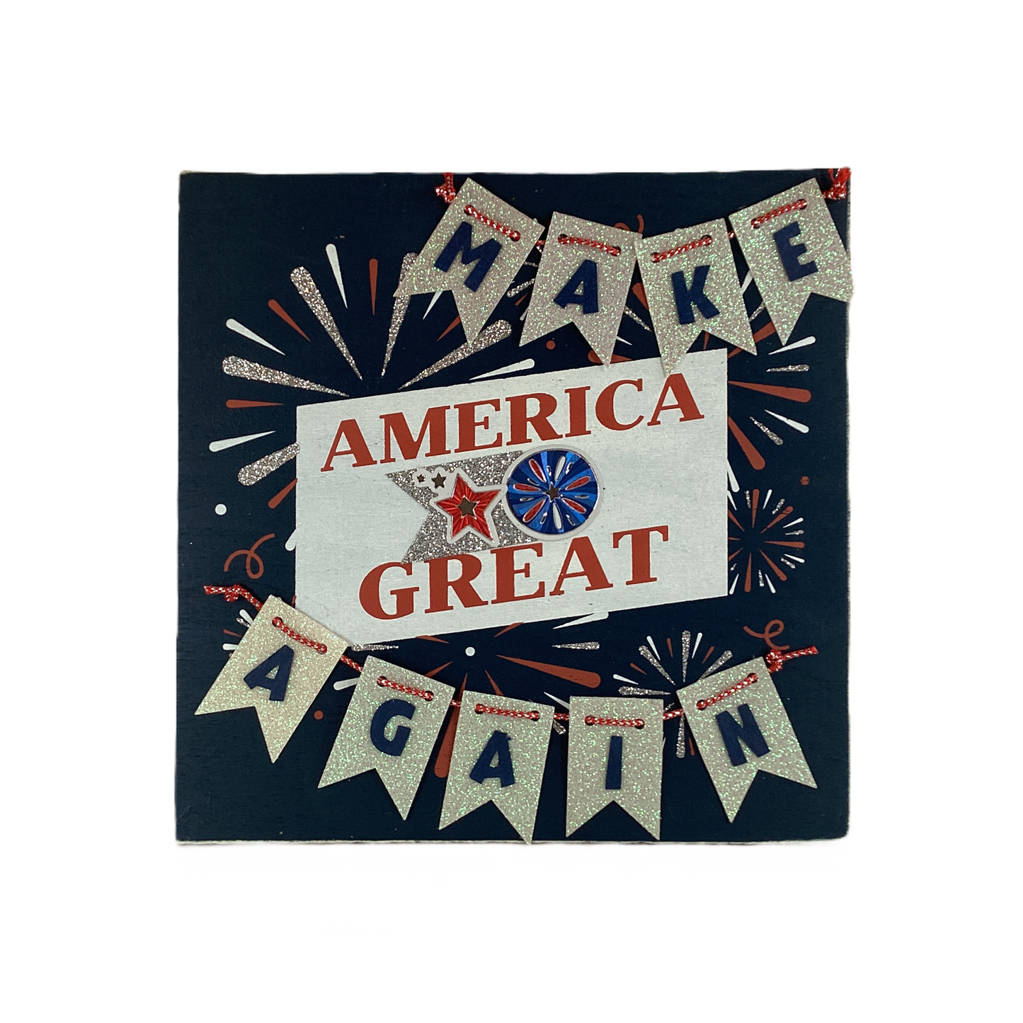 AGD Patriotic Decor - MAGA Make America Great Again Box Sign