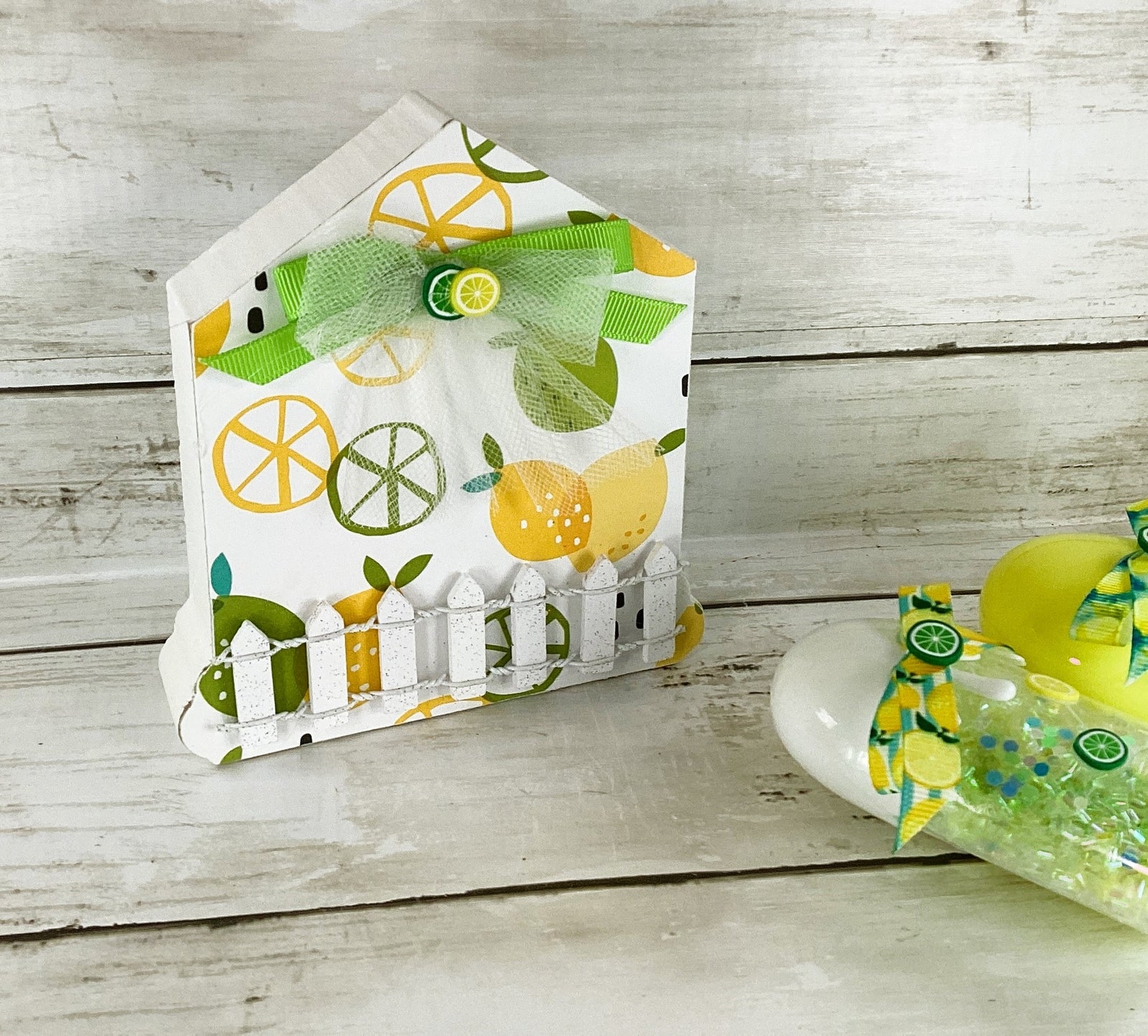 AGD Summer Decor - Lemon Lime House Popsicle Shaker 3pc Set