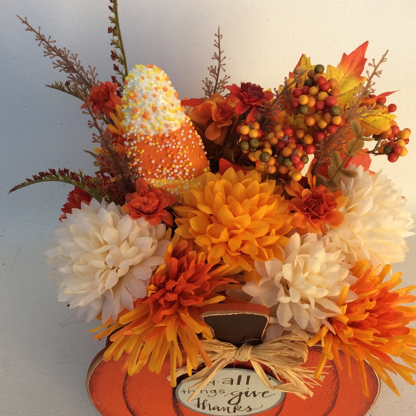 AGD Fall Decor - Pick of the Patch Pumpkin Artificial Floral Display