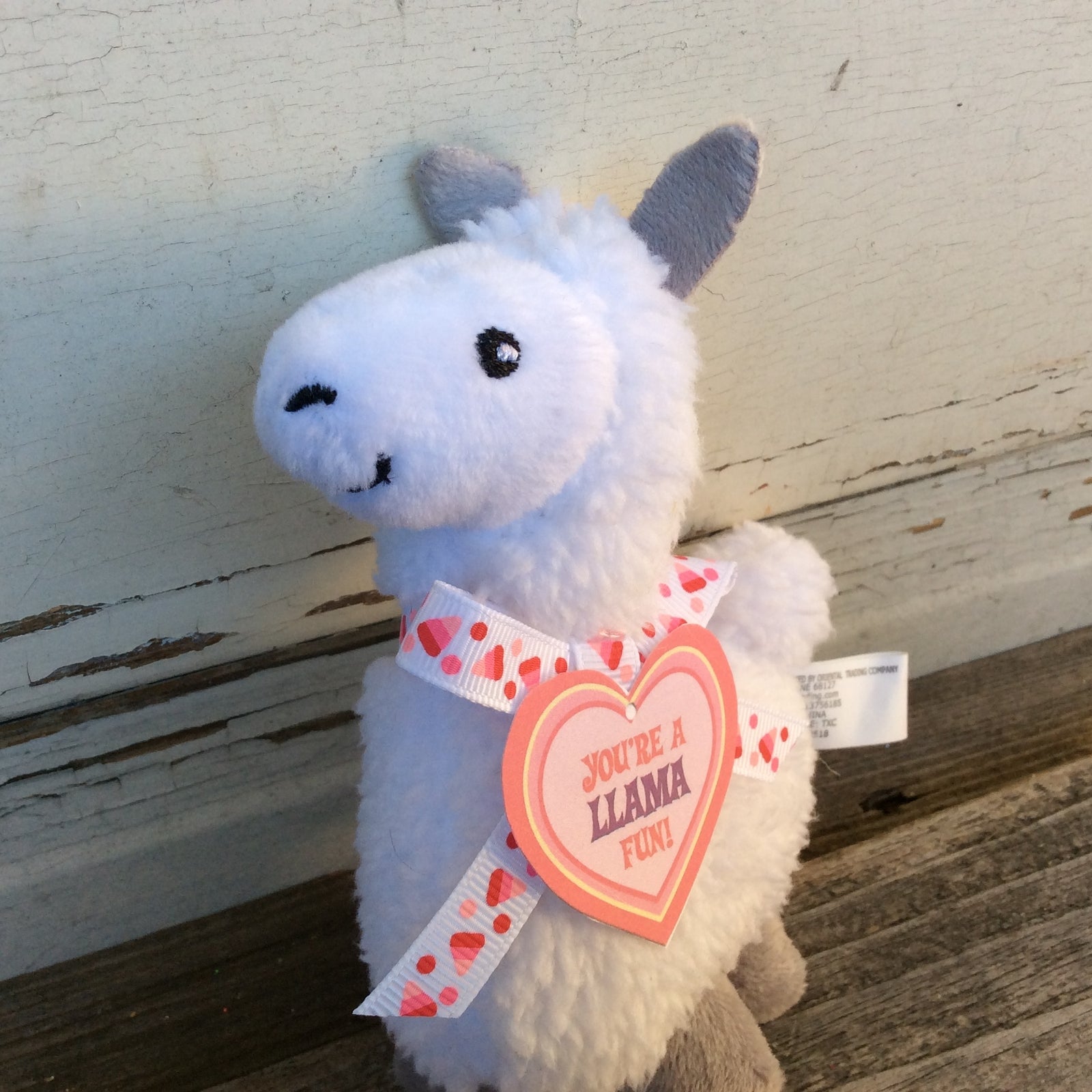 AGD Valentines Decor - Small Plush Llama FUN Alpaca