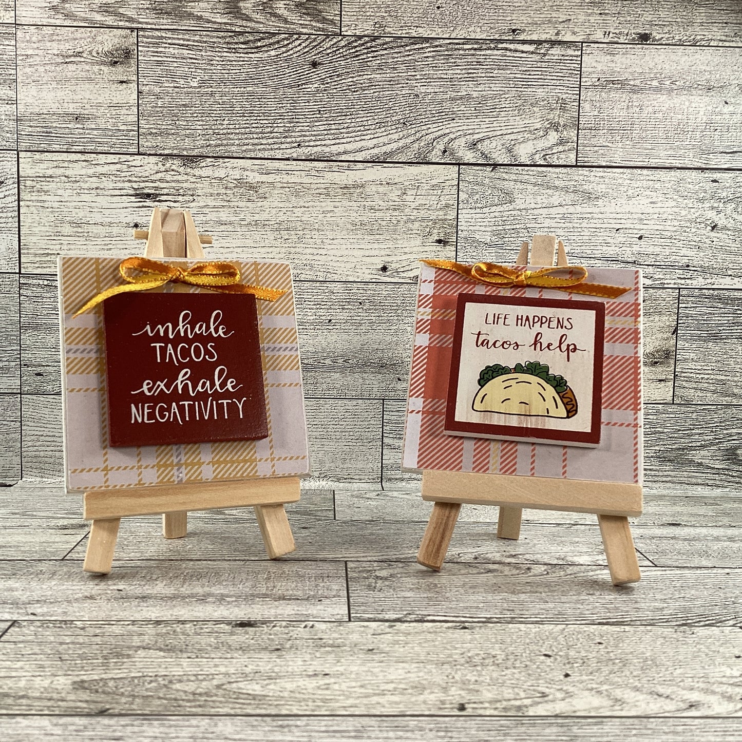 AGD Cinco De Mayo Decor - Taco Easel Chunky Gnome Tier Tray 3pc