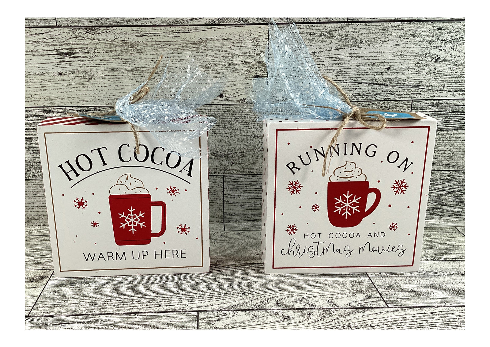 AGD Christmas Decor - Hot Chocolate Booth Tier Tray 4pc Set