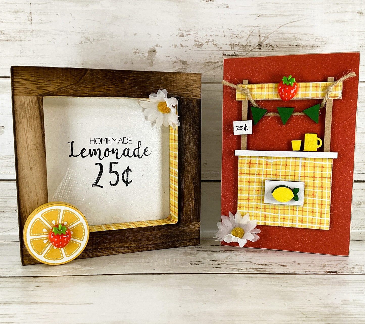 AGD Summer Decor - Lemon Mini Mug Shaker Lemonade Booth 4pc Set