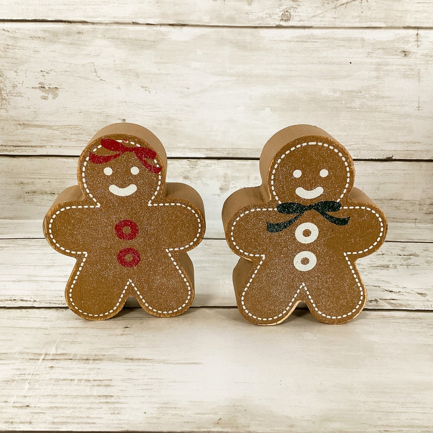 Christmas Decor Boy Girl Gingerbread Cookie Baking Crew Tier Tray