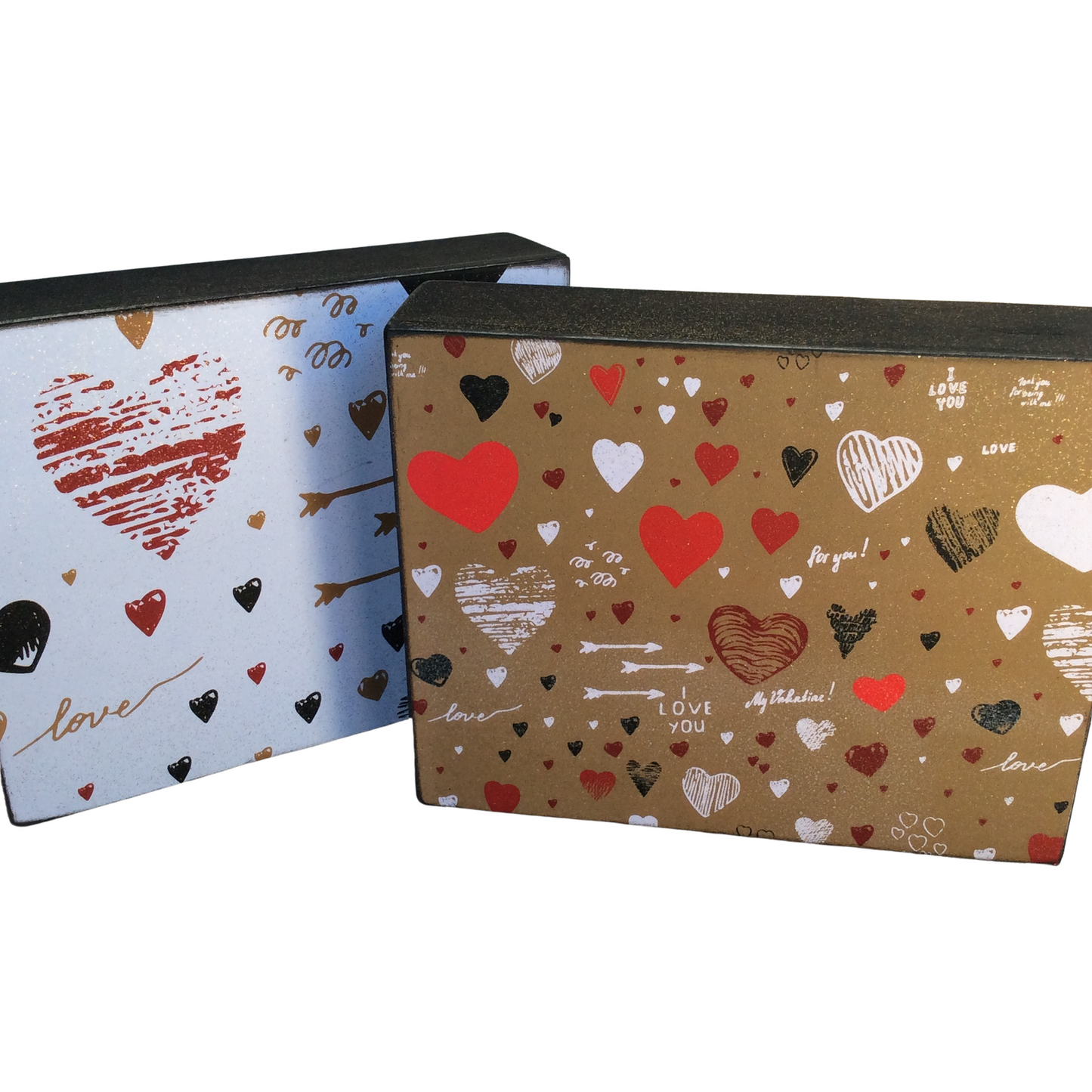 AGD Valentines Decor - Do All Things Love Lives Here Box Signs 2pc