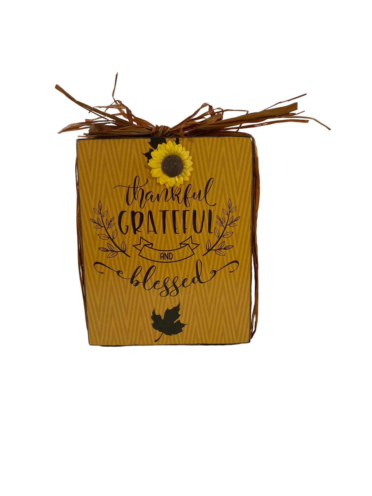AGD Fall Decor - Fall Fun Thankful and Blessed Reversible Box Sign