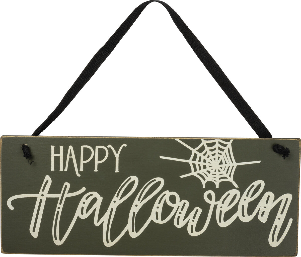 PBK Halloween Decor - Gray Happy Halloween Hanging Sign