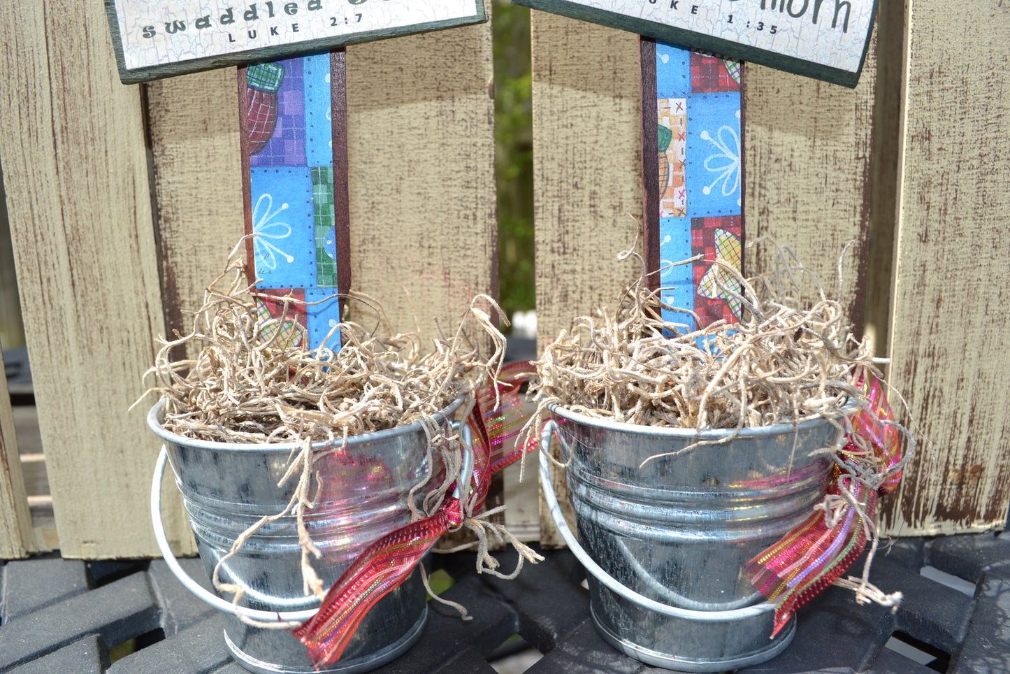 AGD CHRISTmas Decor - Prim Bethlehem Stable - PSP #2 2pc. Set